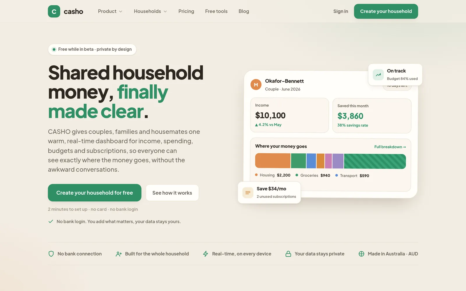 CASHO homepage